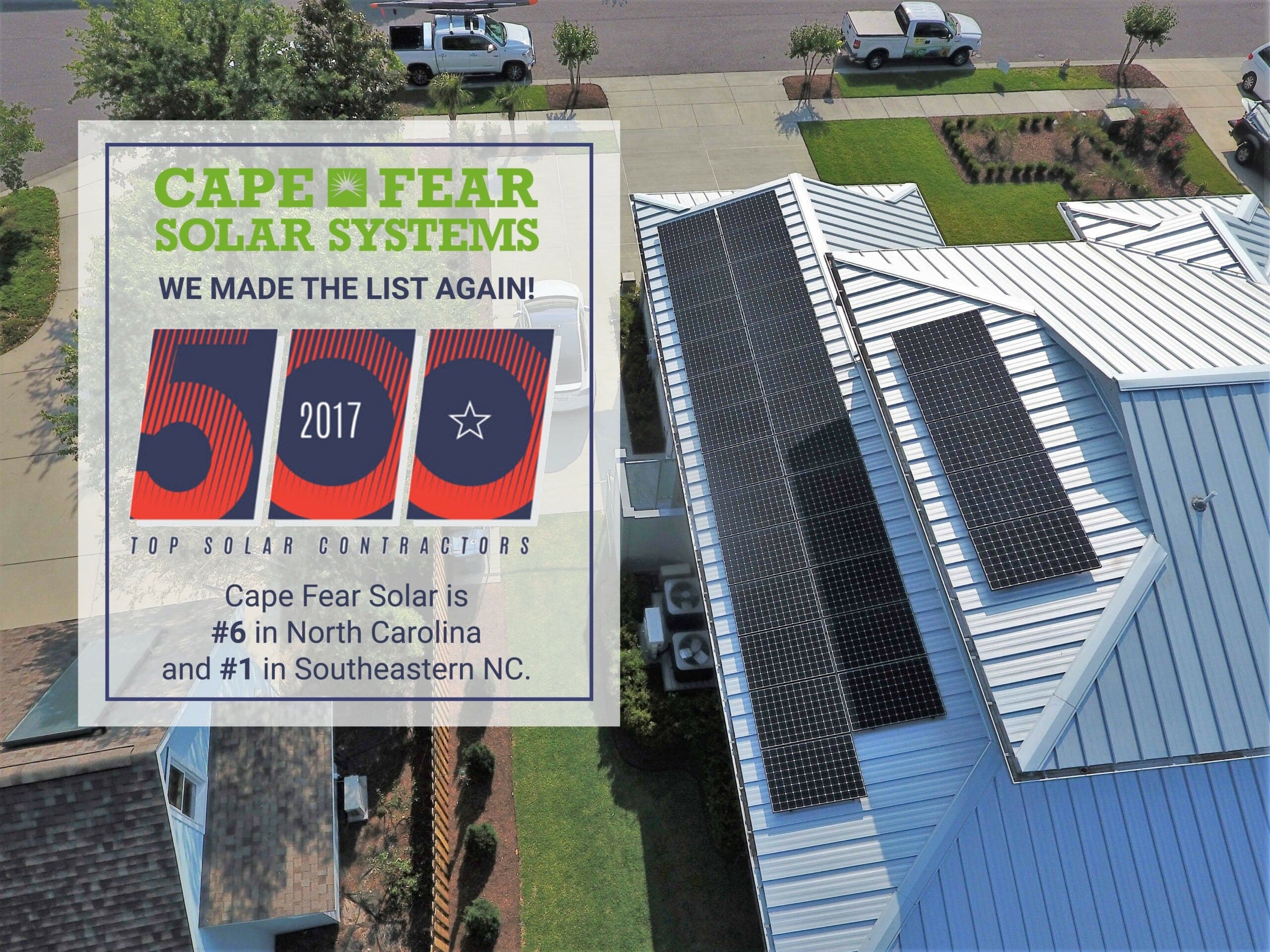 Cape Fear Solar Systems Recognized As Top Solar Contractor